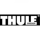 Genuine Thule Spare Key Number 100 for Thule carrier lock accessories, shown with key and keyhole in close-up.