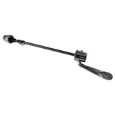 Minoura rear wheel quick release skewer for indoor bike trainers, ensuring stable and secure fit for bike accessories.