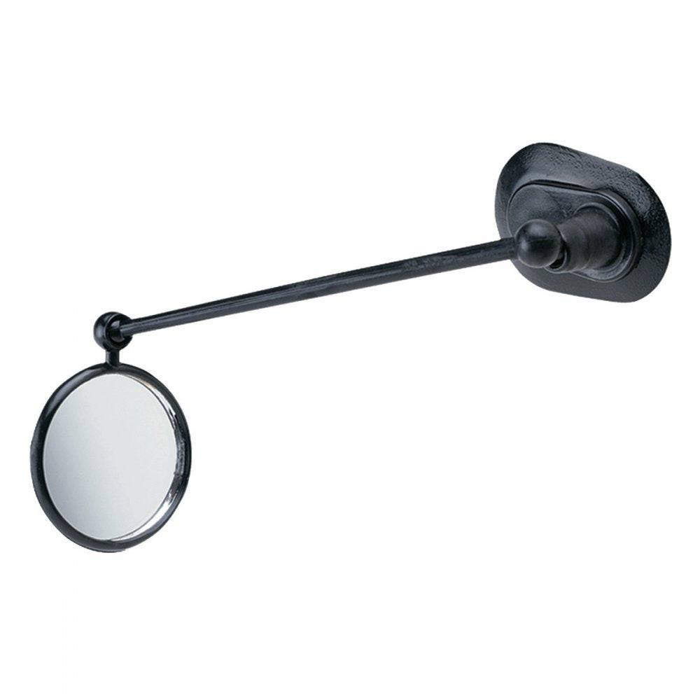 Blackburn helmet mirror, compact and adjustable rearview safety mirror attached to a bike helmet for improved visibility.