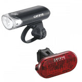 Cateye EL-135 Omni 5 bike light set with front and rear lights for night cycling safety and visibility.