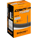 Black Continental MTB tube for 26-inch freeride tires with Presta valve, 2.30-2.70 width, 42mm valve length.
