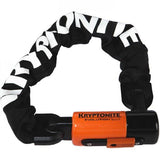 Kryptonite Evolution 1055 integrated chain lock, 10mm thick, 55cm length, gold-rated security, used as bicycle or motorcycle lock