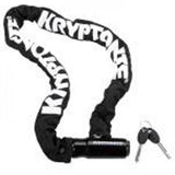 Kryptonite Keeper 785 integrated chain lock with 7mm thick chain, 85cm length, Sold Secure Bronze security rating, accessories.