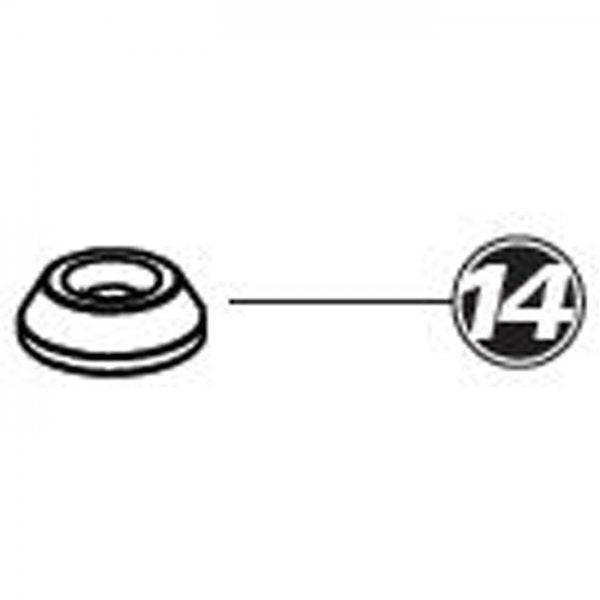 Park Tool 1586 Presta valve seal replacement accessory for INF-1 pump, used for airtight bicycle tire repairs.