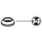 Park Tool 1586 Presta valve seal replacement accessory for INF-1 pump, used for airtight bicycle tire repairs.