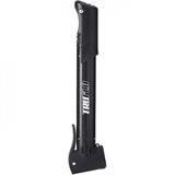 Truflo Micro II mini pump with dual head for Presta and Schrader valves, black, compact bicycle pump accessory.