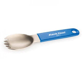 Park Tool SPK-1 stainless steel spork, a durable 2-in-1 camping and workshop utensil with a sleek stainless steel design.