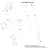 Rock Shox Top Cap/Dust Wiper Assy Kit Reverb Black Spares & Accessories