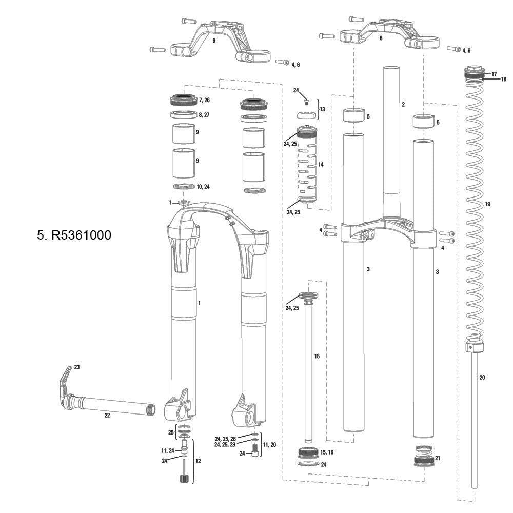 Rock Shox Upper Tube/Frame Bumper Stop Boxxer 10-12 (35Mm) (2 Pcs) Spares & Accesories