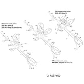 Avid Juicy 5 & 7 hydraulic disc brake spare lever compression hose nut pack with five components for bike maintenance.