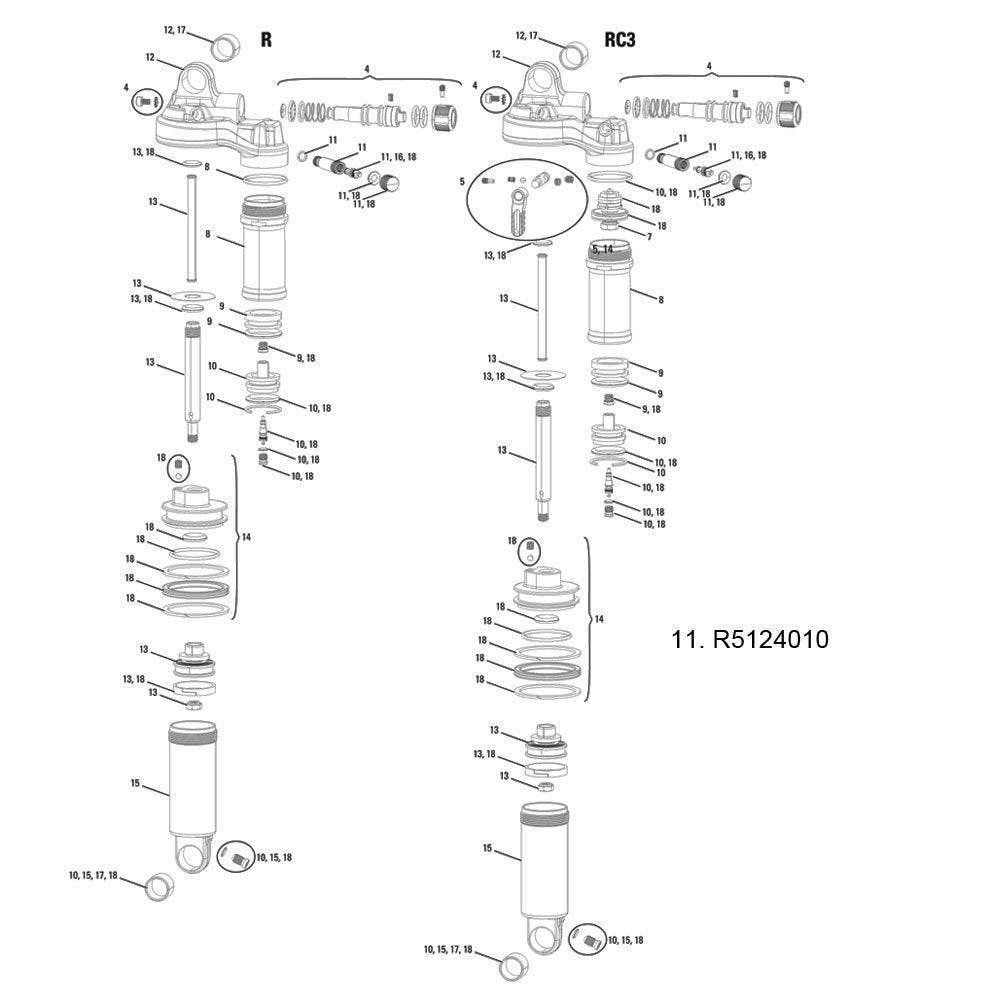 Rock Shox Air Valve Assy Monarch Plus (Inc. Valve Body/Valve/Valve Cap) Spares & Accesories
