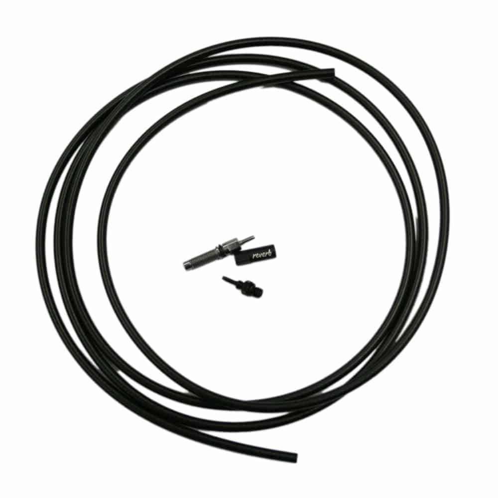 RockShox Reverb hydraulic seatpost hose kit with strain relief and barb, 2000mm length, for mountain bike suspension components.
