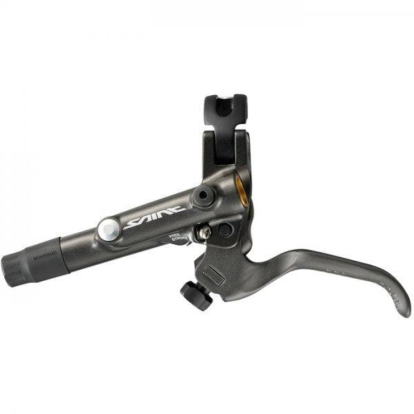 Shimano Saint BL-M820 hydraulic disc brake lever compatible with I-Spec B, shown with ergonomic design and mounting hardware.