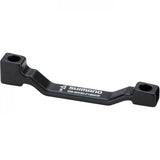 Shimano M985 disc brake adapter for 180mm rotors, post mount, shown with mounting hardware and detailed components.