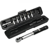 PRO Workshop torque wrench with 3/4/5/6mm Allen and T25/T30 sockets for precise bike repairs, featuring ergonomic handle and durable construction.
