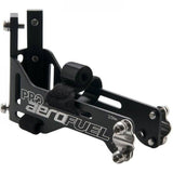 PRO Tri Bottle Cage for saddle rail mount with adjustable angles and dual bottle setup, designed for cycling accessories.