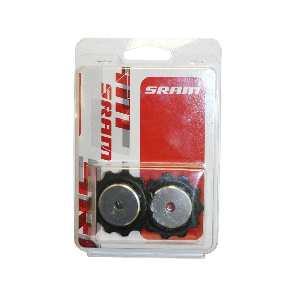 SRAM Jockey Wheel Set for X99 9.0SL 2002 and 9.0 2003 rear derailleur, bike component replacement, black and metallic finish