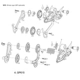 SRAM Jockey Wheel Set for X99 9.0SL 2002 and 9.0 2003 rear derailleur, bicycle derailleur components with black wheels