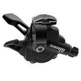 Sram X4 3-speed mountain bike trigger shifter with ergonomic design, compatible with SRAM and Shimano derailleurs.