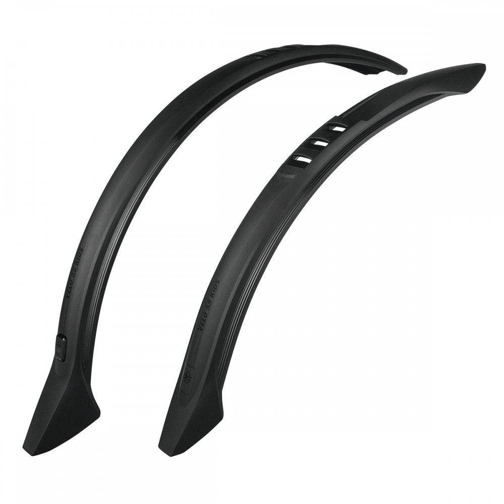 SKS Velo Junior 24-inch clip-on bike mudguard set for kids, durable plastic fenders with reflective strips for bicycle protection