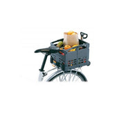 Topeak Trolley Tote black foldable bike basket with telescopic handle and wheels for MTX QuickTrack racks.