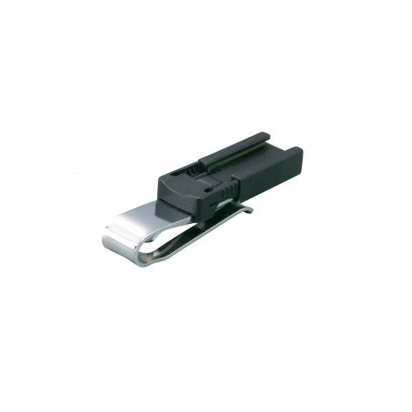 Topeak Whitelite Cap Clip in black securing bike light to cycling cap, accessory for bike safety and visibility.