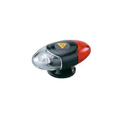 Topeak Headlux helmet light in black and red with compact LED design for enhanced visibility and safety during cycling.