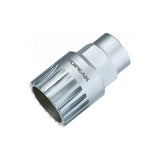 Topeak Silver Cartridge Bottom Bracket Tool for Shimano, workshop tool for installation and removal, with a durable metal construction.