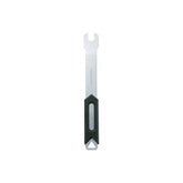 Topeak 15mm pedal wrench in black and silver for easy bicycle pedal removal and installation, workshop tool for cyclists.