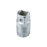 Topeak silver cassette lock ring remover tool for bike workshop, durable and essential for bike cassette removal.