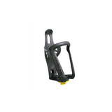 Topeak Modula Cage Ex adjustable bike water bottle cage mounted on a bicycle frame for secure hydration.