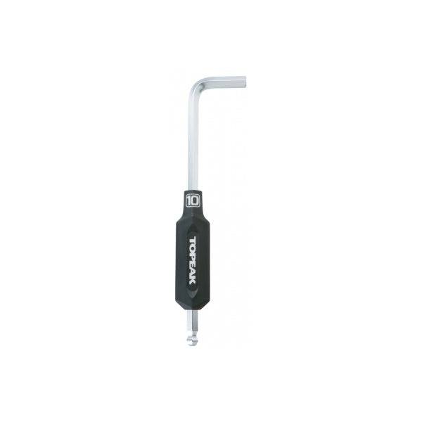 Topeak Duohex 10mm hex wrench, durable compact tool for workshop use, with ergonomic handle and precise hex tip.