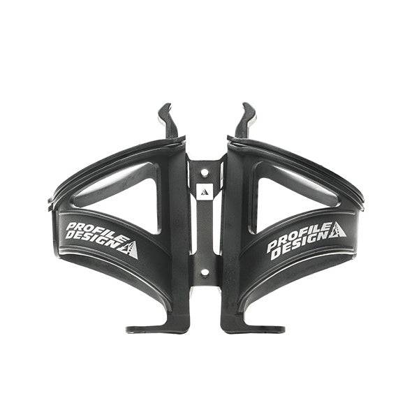 Profile Design RML rear mount bike bottle system with adjustable angles and storage slots for easy hydration access