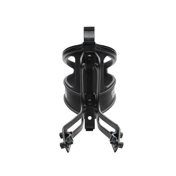 Profile Design RML rear mount two-bottle system with adjustable angles and storage slots for cycling accessories.