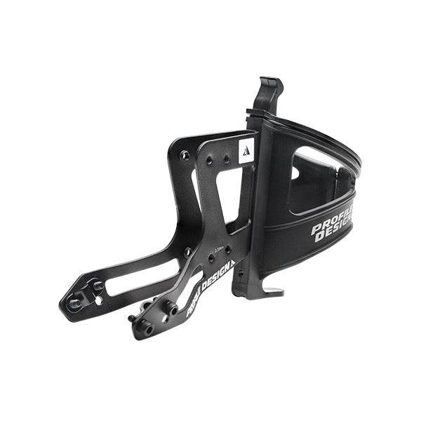 Profile Design RML rear mount two-bottle system with adjustable angles and storage slots for cycling accessories.