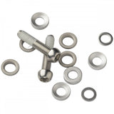 Avid stainless steel caliper mounting hardware kit with bolts and washers for 2012 disc brakes, components for bike brake assembly.