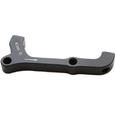 Avid IS brake caliper bracket for front 200mm and rear 180mm disc brakes, with stainless bolts for bike component installation.