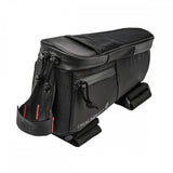 Blackburn Outpost 2018 top tube bag, 0.5L compact water-resistant bike storage accessory mounted on a bike frame.