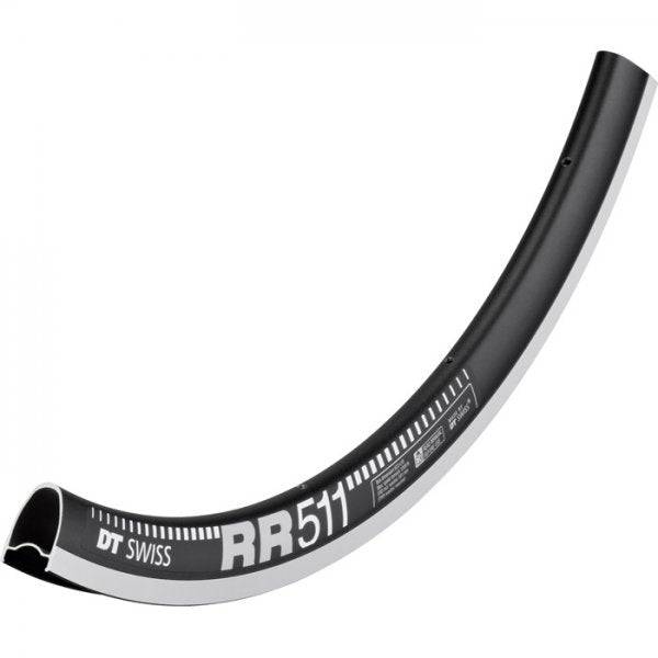 DT Swiss RR 511 SBWT 32mm Aero road and cyclocross rim with Presta drilled holes, lightweight semi-aero design for cycling components.