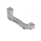Hope Mount B-Post caliper adapter in silver for IS 203mm front and 183mm rear disc brakes, bike component spares