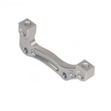 Hope Mount B-Post caliper adapter in silver for IS 203mm front and 183mm rear disc brakes, bike component spares