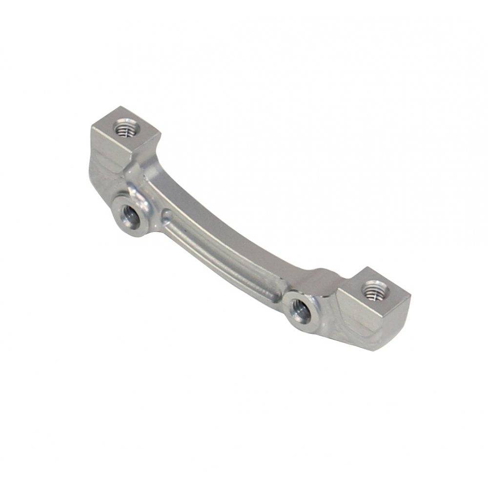 Hope Mount F-Post Caliper Mount for IS forks in silver, compatible with F-180 and R-160 brake calipers, bike components accessory
