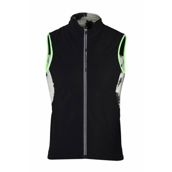 Q36.5 L1 Essential Gilet vest showing wind-resistant, breathable cycling layer with front zipper and lightweight design.