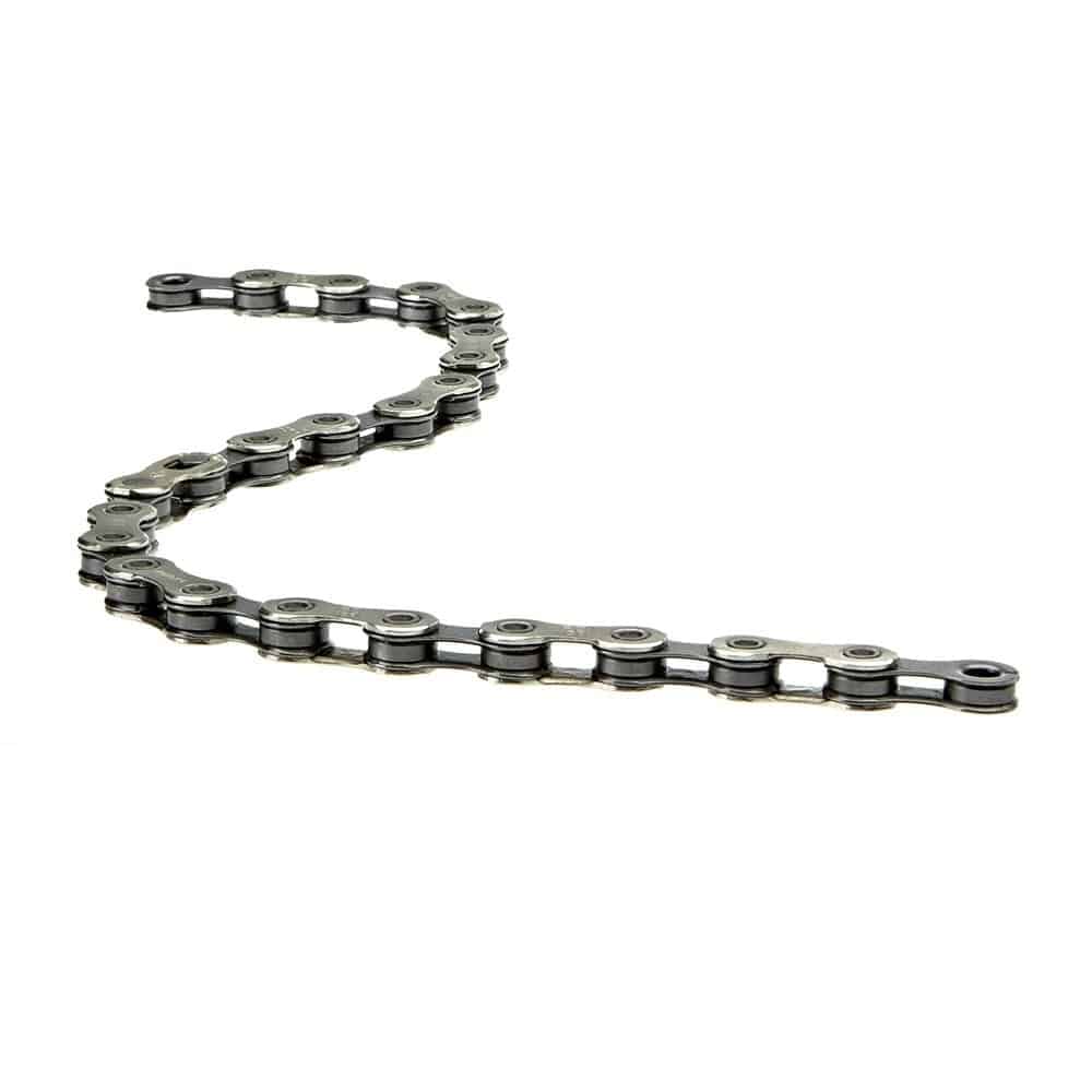 SRAM PC1130 11-speed silver bike chain with 120 links and PowerLock Technology, designed for smooth shifting and durability.