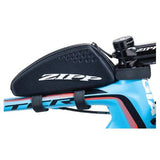 Zipp Speed Box 2.0 top tube storage bag with mounting hardware and velcro straps, compact cycling accessories for bike storage.