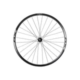 Shimano WH-RX010 disc road wheel with 700C clincher rim, 24mm width, center-lock rotor mount, black alloy components.
