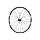Shimano WH-RX010 disc road wheel with 700C clincher rim, 24mm width, center-lock rotor mount, suitable for cycling components.