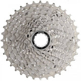 Shimano Deore 10-speed MTB cassette with 11-36T sprockets, durable components for smooth shifting on mountain bikes.
