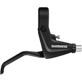 Shimano Alivio BL-T4000 2-finger alloy brake levers for V-brakes, showing close-up of ergonomic brake lever design.