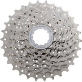 Shimano Claris CS-HG50 8-speed bike cassette with 11-28T gears, showcasing smooth shifting components for road or mountain bikes.